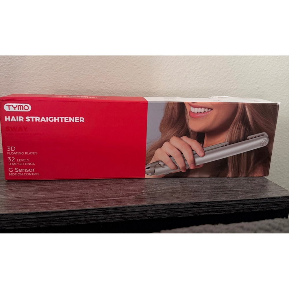 TYMO SWAY Hair Straightener 3D Floating Plates 32 Temp Settings G Sensor Silver